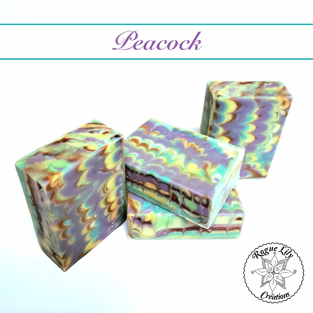Artisan Clay Soap: Peacock